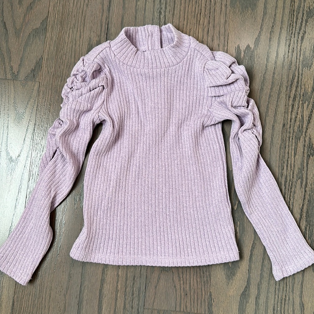Janie and Jack soft ribbed metallic top